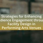 Strategies for Enhancing Audience Engagement through Facility Design in Performing Arts Venues