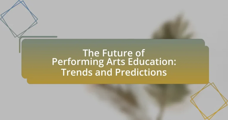 The Future of Performing Arts Education: Trends and Predictions
